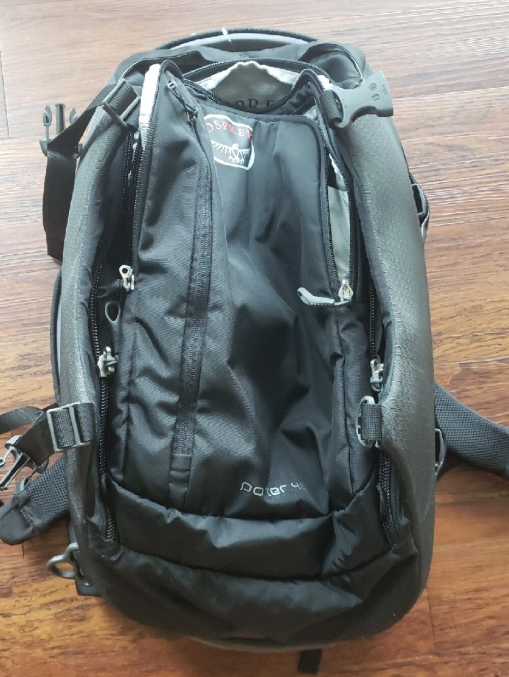 Osprey Black Porter 45 Backpack Outdoor Athleisure Hiking Travel Luggage